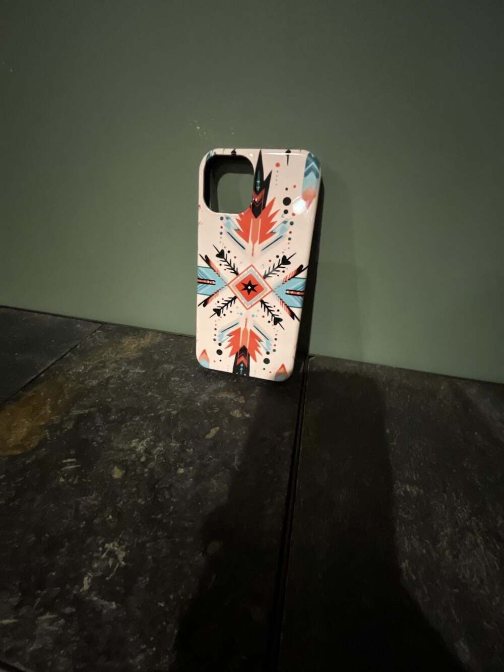 iPhone 13 Southwestern Geometric Print Protective Phone Case